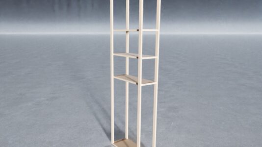 Etagère minimaliste sur mesure en bois naturel