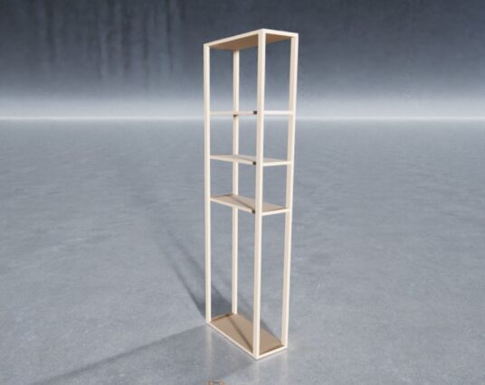 Etagère minimaliste sur mesure en bois naturel