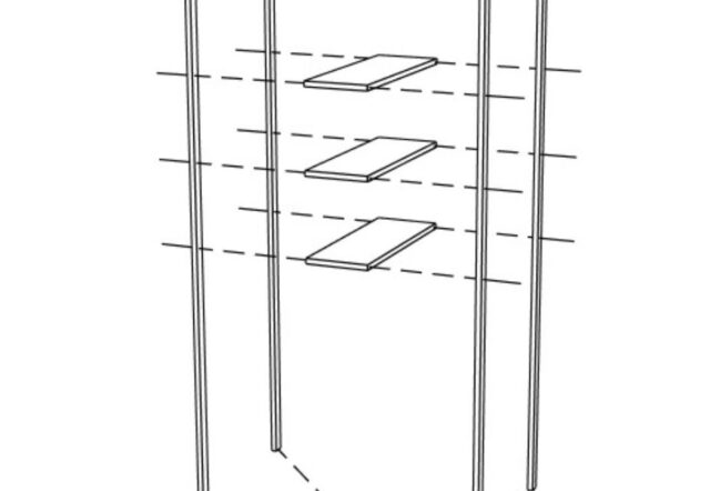 Etagère minimaliste sur mesure en bois naturel