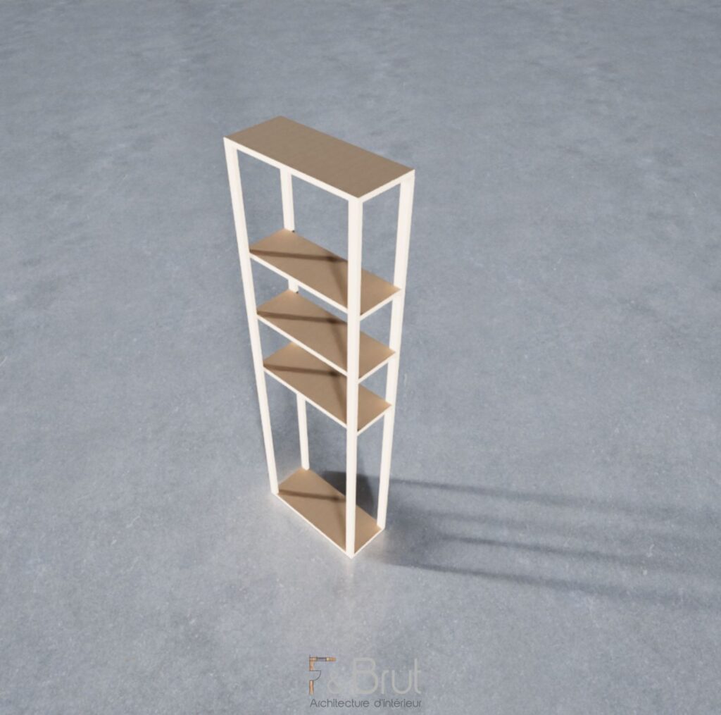 Etagère minimaliste sur mesure en bois naturel